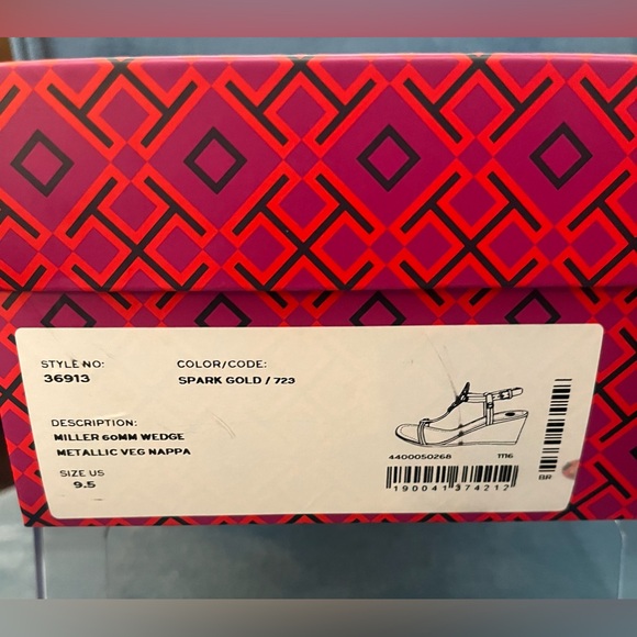 Tory Burch Miller 60mm Metallic Wedge - Picture 6 of 7